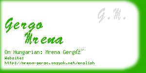 gergo mrena business card